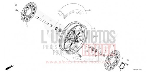FRONT WHEEL CB650RACR de 2024